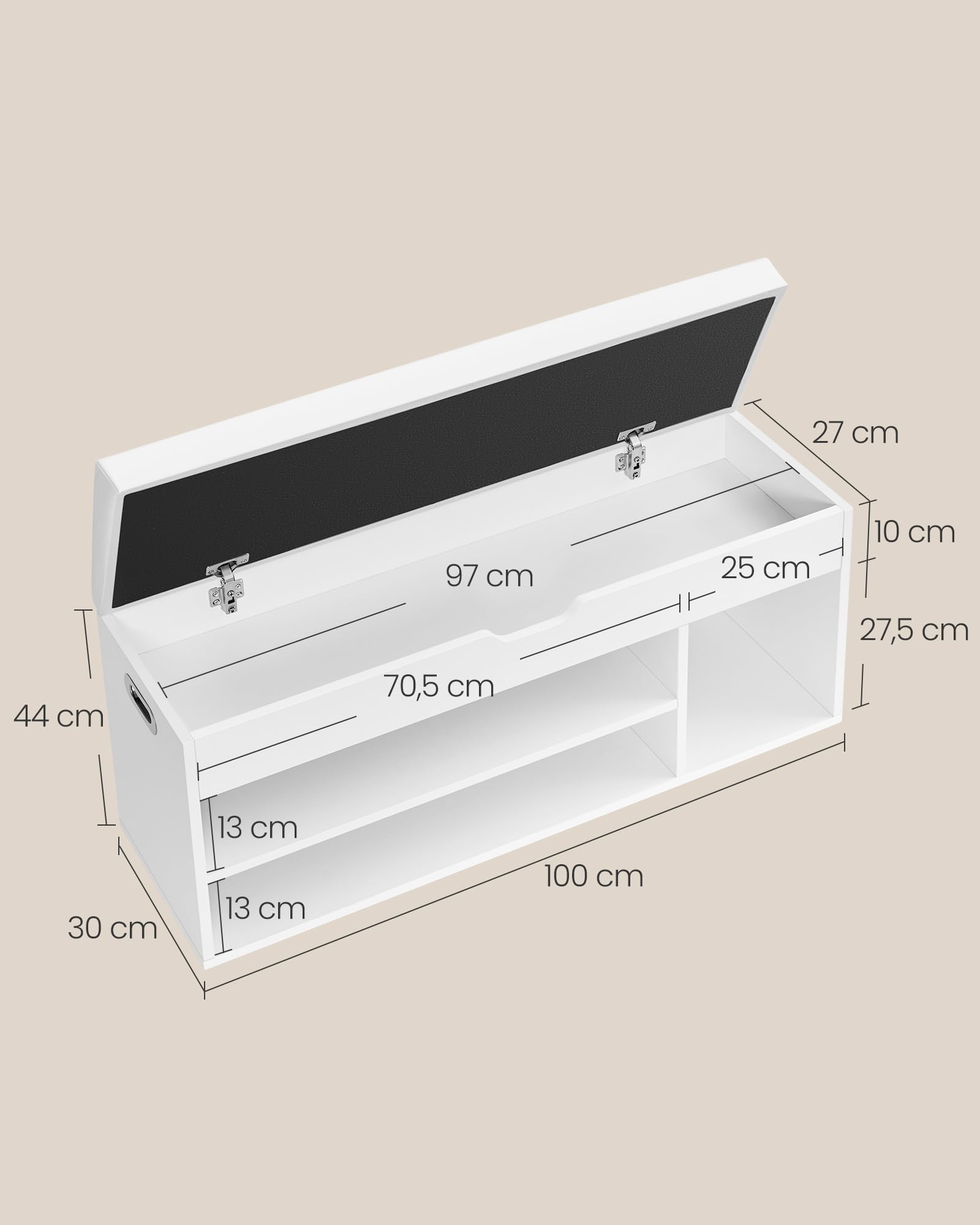 Banc à Chaussures Rembourré, Banc de Rangement